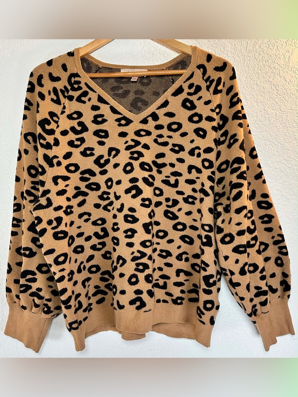 Leopard Print V-Neck Sweater